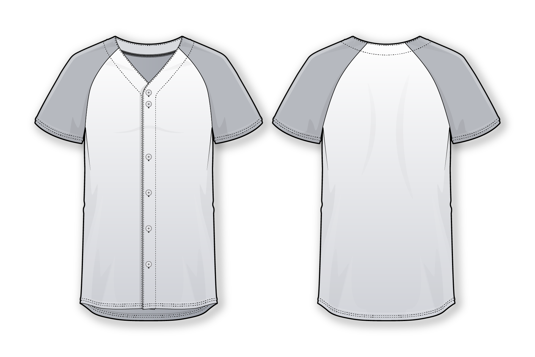 Full Button Raglan Baseball Jersey with sublimation printing. Custom T-shirts Design & Print service available.