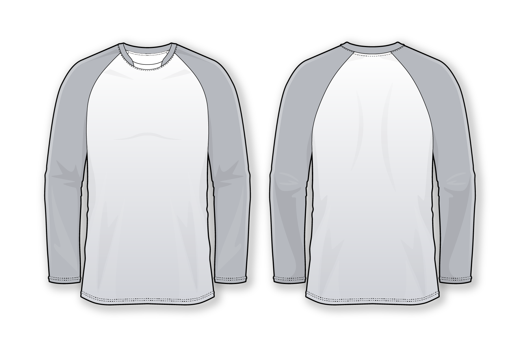 Soccer Long Sleeve Raglan Modified Crew Neck Jersey, Customized Shirt Design and Printing, Athletic Wear for Adults and Youth.